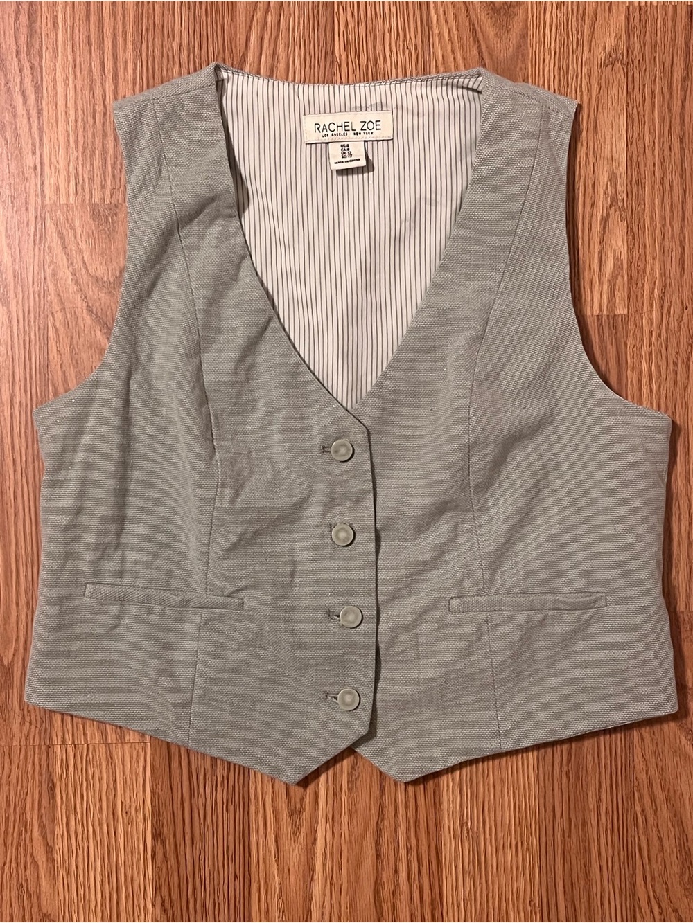 Rachel Zoe Women's Mint Green Button-Front Vest